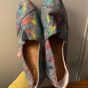 TOMS Grey Rainbow Butterfly Classics